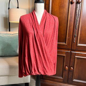 Philosophy Women's Sweater Soft Wrap Burnt Orange Size Small